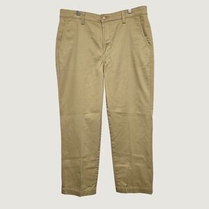 Levis XX Chino Pants Mens 34x30 (fits 35x28) Tan Straight Fit Stretch Minimalist